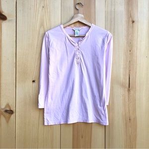 Sundance Pale Pink 3/4 Sleeve Tee Shirt Sz Medium
